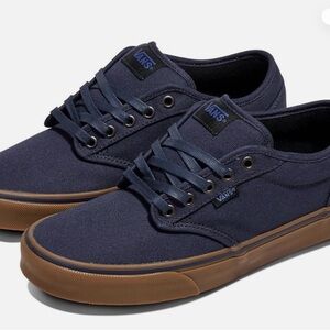 Vans Atwood Men's Navy Blue Gum Sole- Canvas Sneakers - Size 12